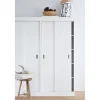 Szafa ROW 195 cm drewno sosny biała