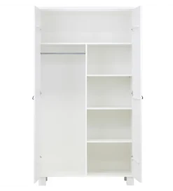 Szafa TIES 202 cm drewno sosny biała