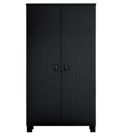 Szafa TIES 202 cm drewno sosny czarna