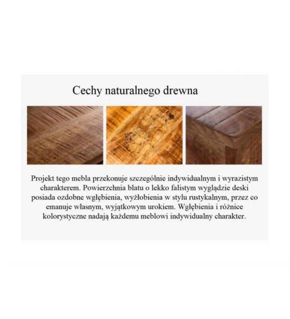 Szafka nocna DAVIDE Scorpion 50 cm drewno mango brąz