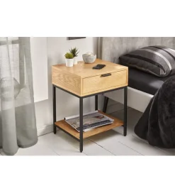 Szafka nocna Elements 40 cm w kolorze dębowym