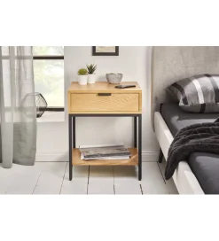Szafka nocna Elements 40 cm w kolorze dębowym