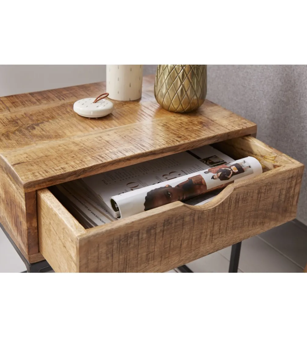 Szafka nocna Iron Craft drewno mango
