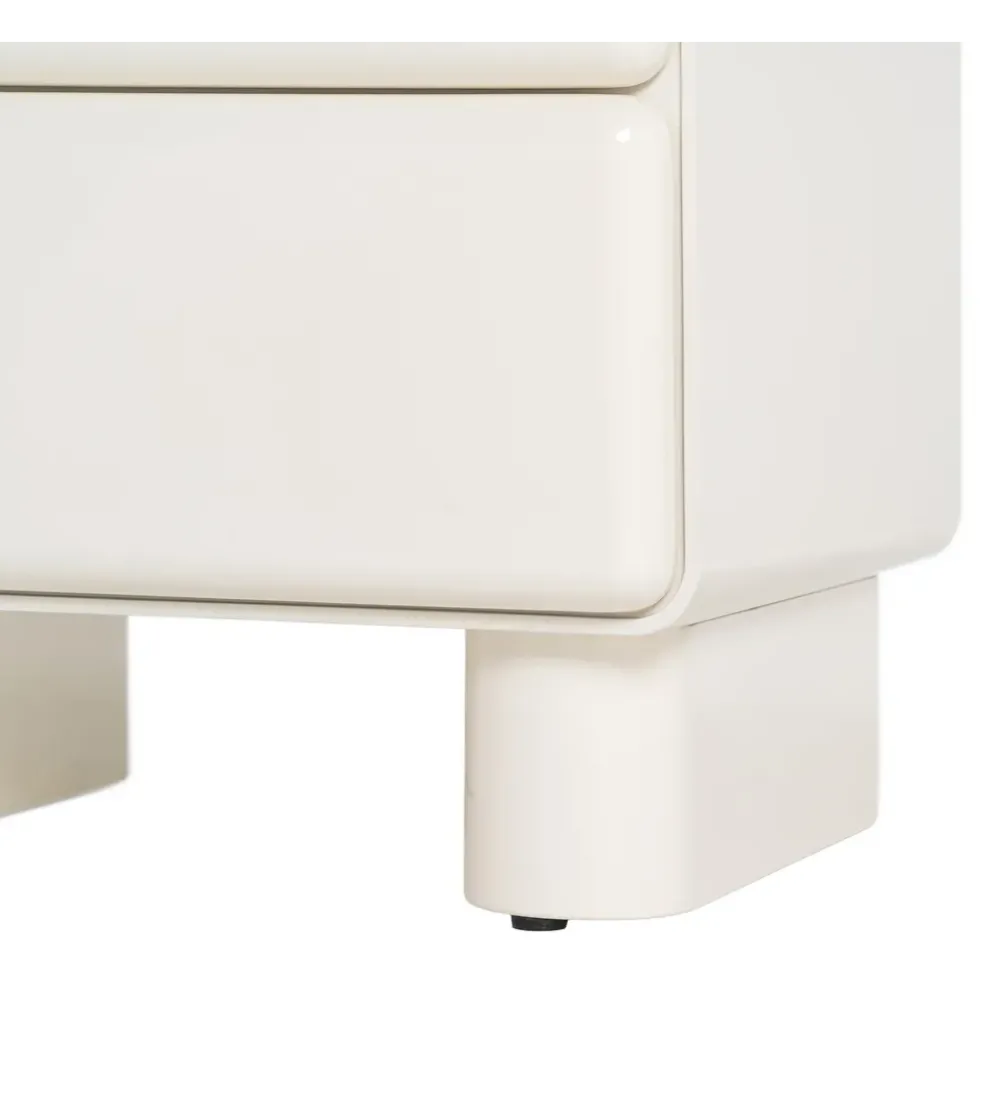Szafka nocna LACQUER 56 cm kremowa