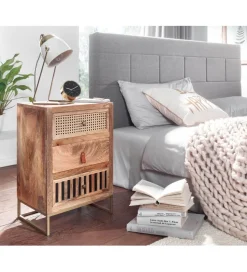 Szafka nocna LIBERTE 40 cm drewno mango