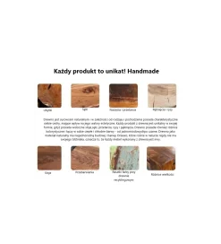 Szafka nocna wisząca ZAMBEZI 50 cm drewno sheesham