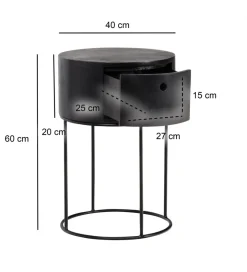 Szafka nocna WOHNLING 40 cm drewno mango