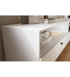 Szafka RTV DULLUM 200 cm biały