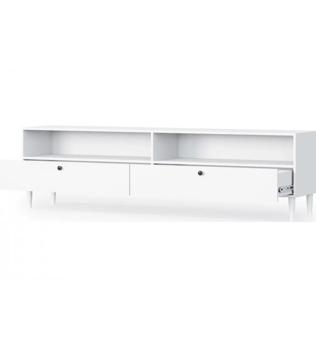 Szafka RTV DULLUM 200 cm biały