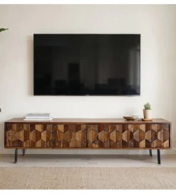 Szafka RTV WOHNLING 160 cm drewno sheesham