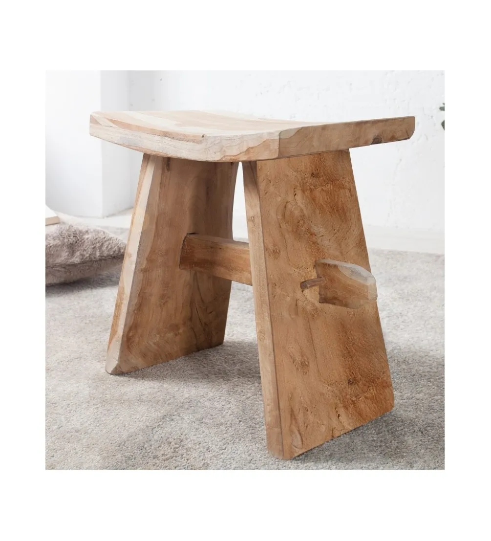 Taboret Zen 40 cm z naturalnego drewna