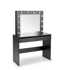 Toaletka HOLLYWOOD 94 cm czarna z oświetleniem LED