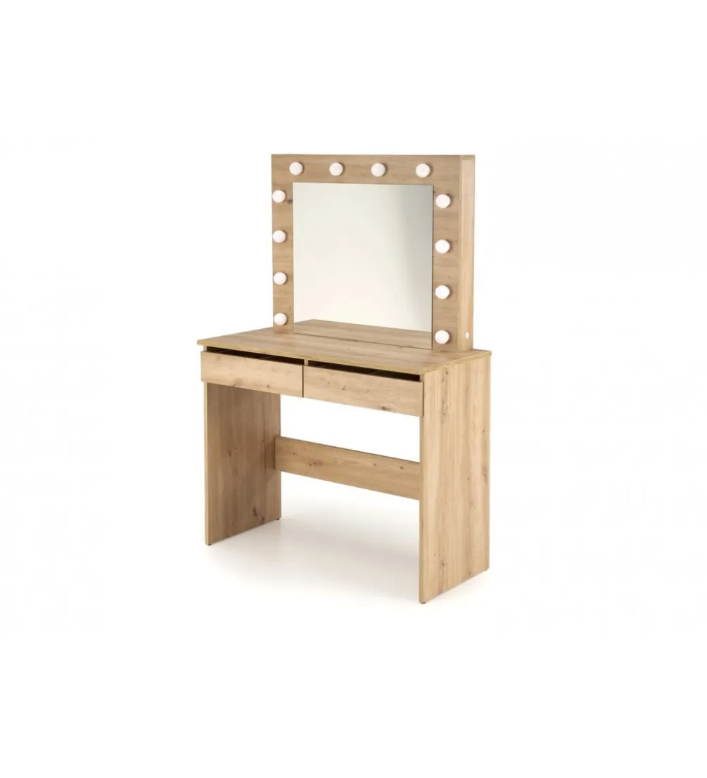Toaletka HOLLYWOOD 94 cm dąb artisan z oświetleniem LED
