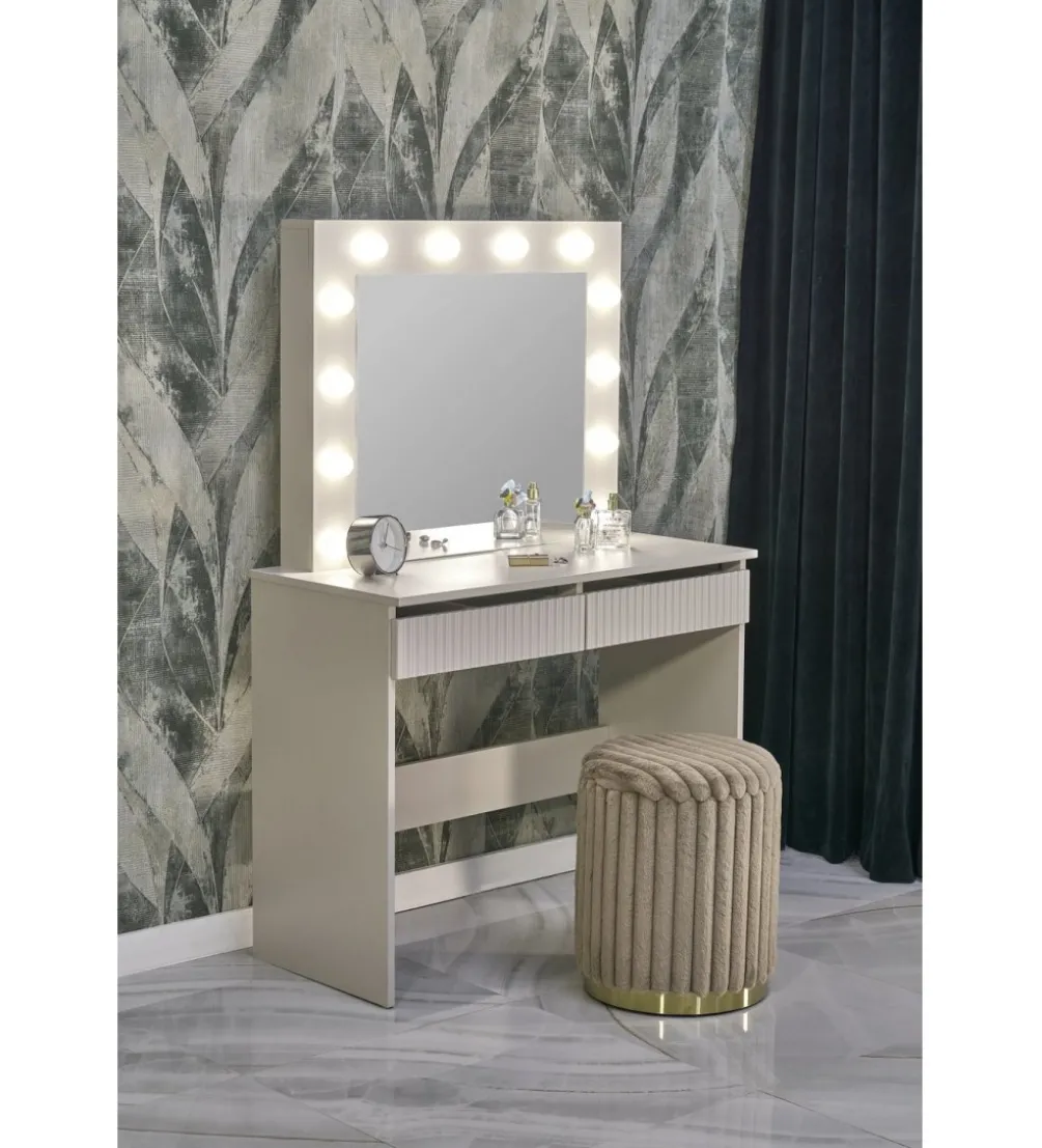 Toaletka HOLLYWOOD 94 cm kaszmir z oświetleniem LED