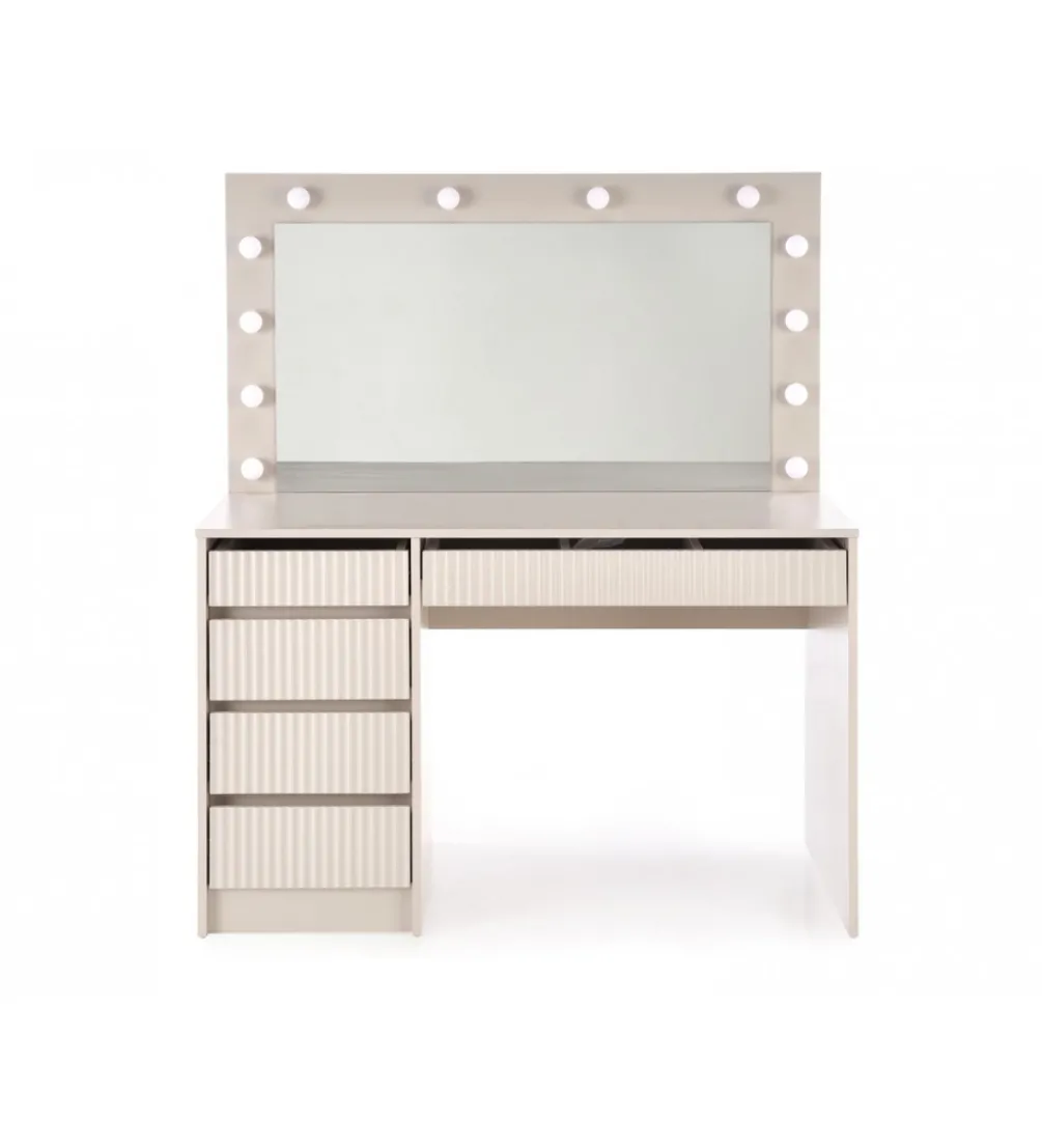 Toaletka HOLLYWOOD XL 120 cm kaszmir z oświetleniem LED