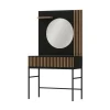 Toaletka wisząca MEORATI 85 cm w optyce dąb artisan/czarny