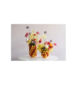 Wazon FRUIT PARADE 33 cm czerwono żółty