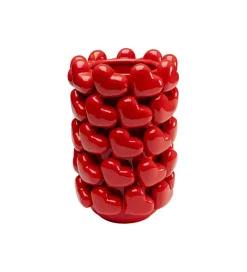 Wazon Hearts 33 cm czerwony