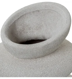 Wazon KATAM 30 cm ceramika biały piaskowy