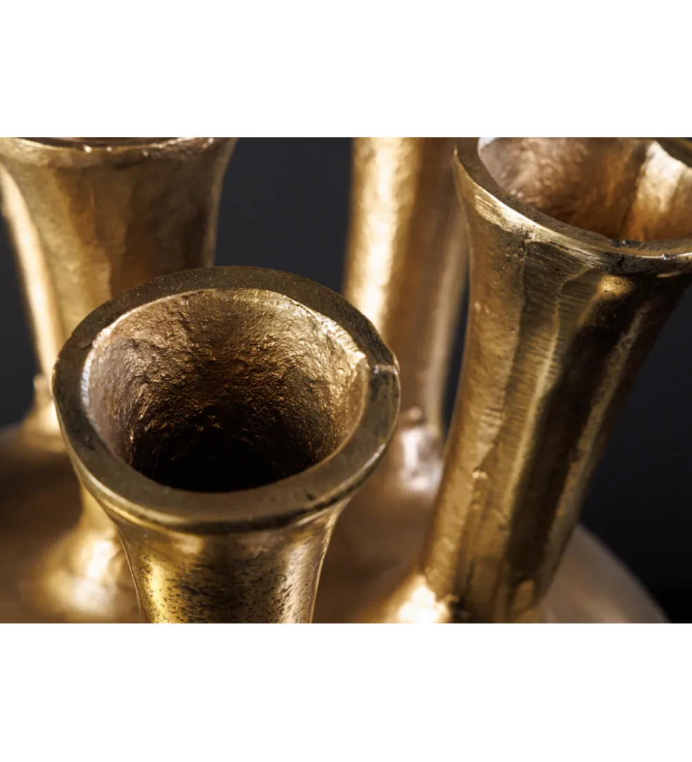 Wazon KIYA 30 cm złoty 7 z otworami na kwiaty