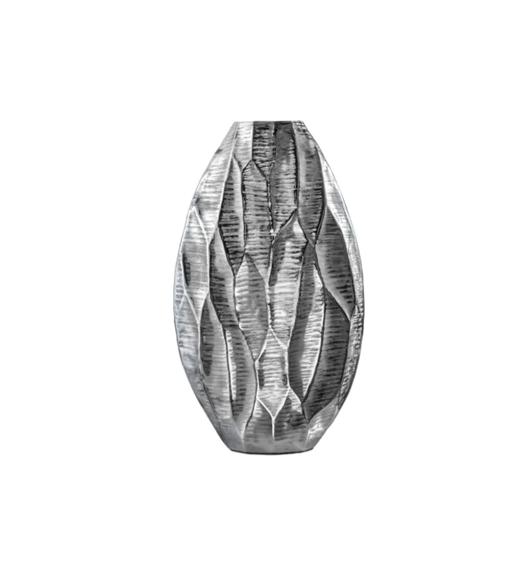 Wazon ORGANIC 45 cm srebrny