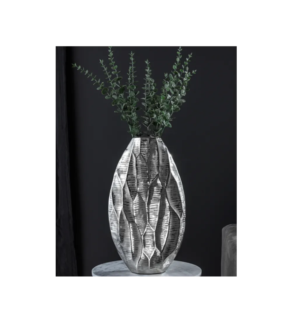Wazon ORGANIC 45 cm srebrny