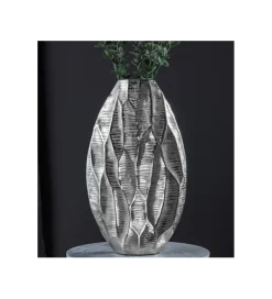 Wazon ORGANIC 45 cm srebrny