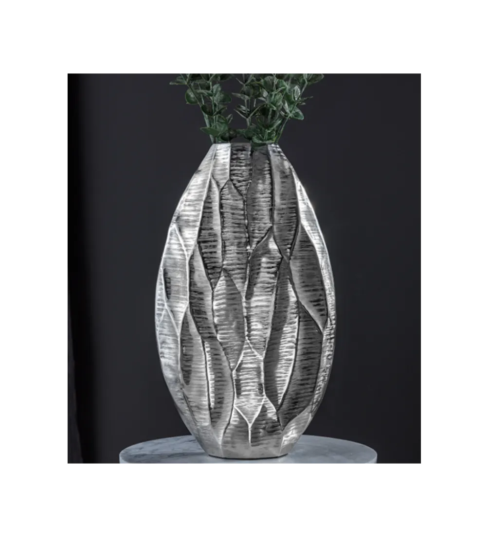 Wazon ORGANIC 45 cm srebrny
