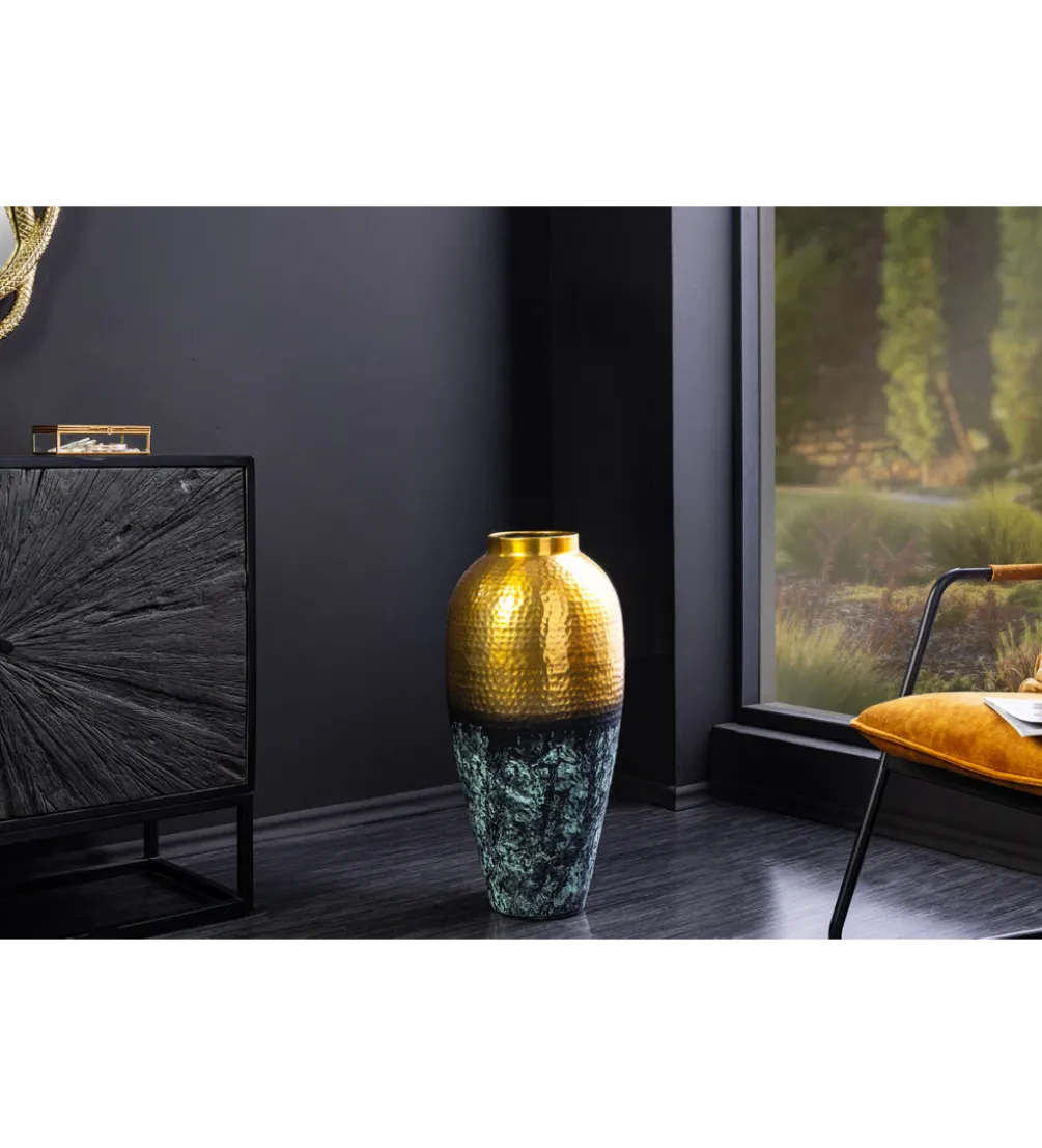 Wazon ORIENT M 50 cm złoto z patyną