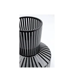 Wazon Roulette 24 cm czarno biały