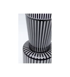 Wazon ROULETTE 41 cm czarno biały szklany