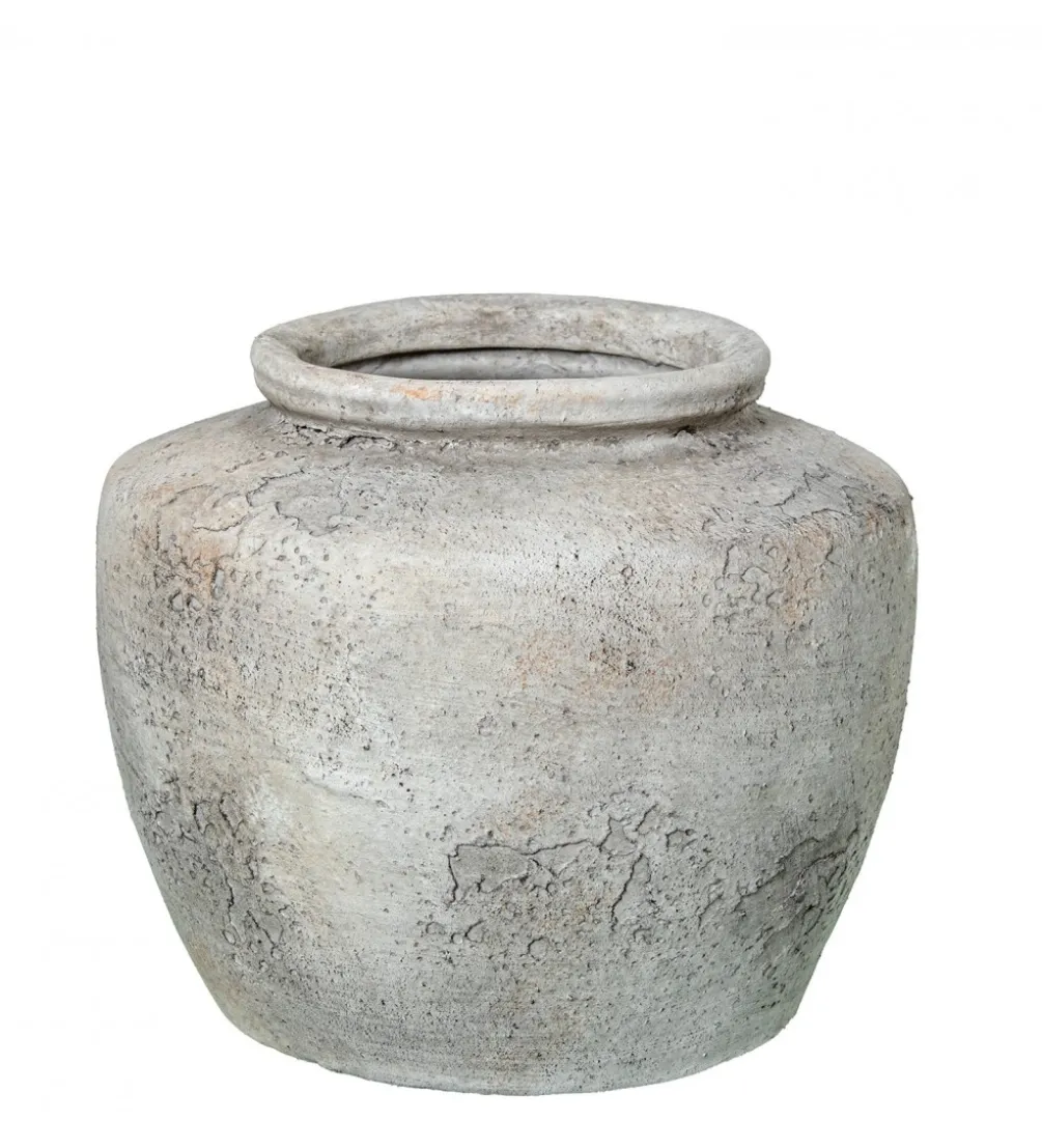 Wazon RUSTIC 20 cm ceramika szary
