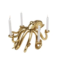 Świecznik OCTOPUS 49 cm złoty