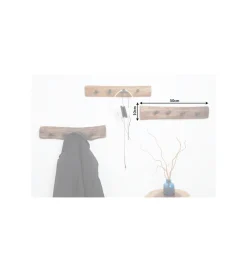 Wieszak ścienny Hemingway 50 cm drewno teak