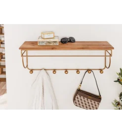 Wieszak ścienny HERITAGE 80 cm drewno sosna