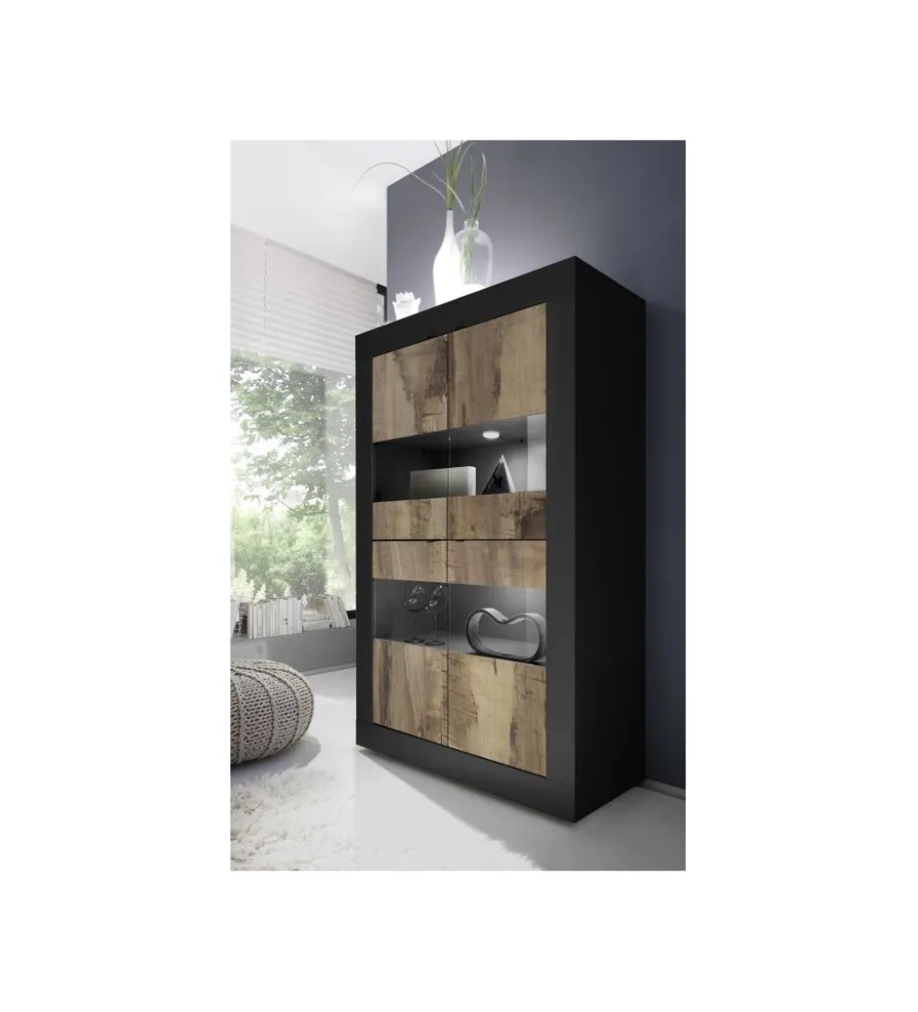 Witryna BASIC 102 Cm czarna Z Dodatkiem Koloru Klon Pero