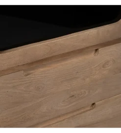 Witryna BURNIE 107 cm ze szklanymi drzwiami z drewno mango
