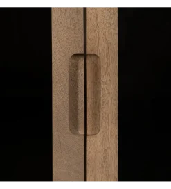 Witryna BURNIE 107 cm ze szklanymi drzwiami z drewno mango