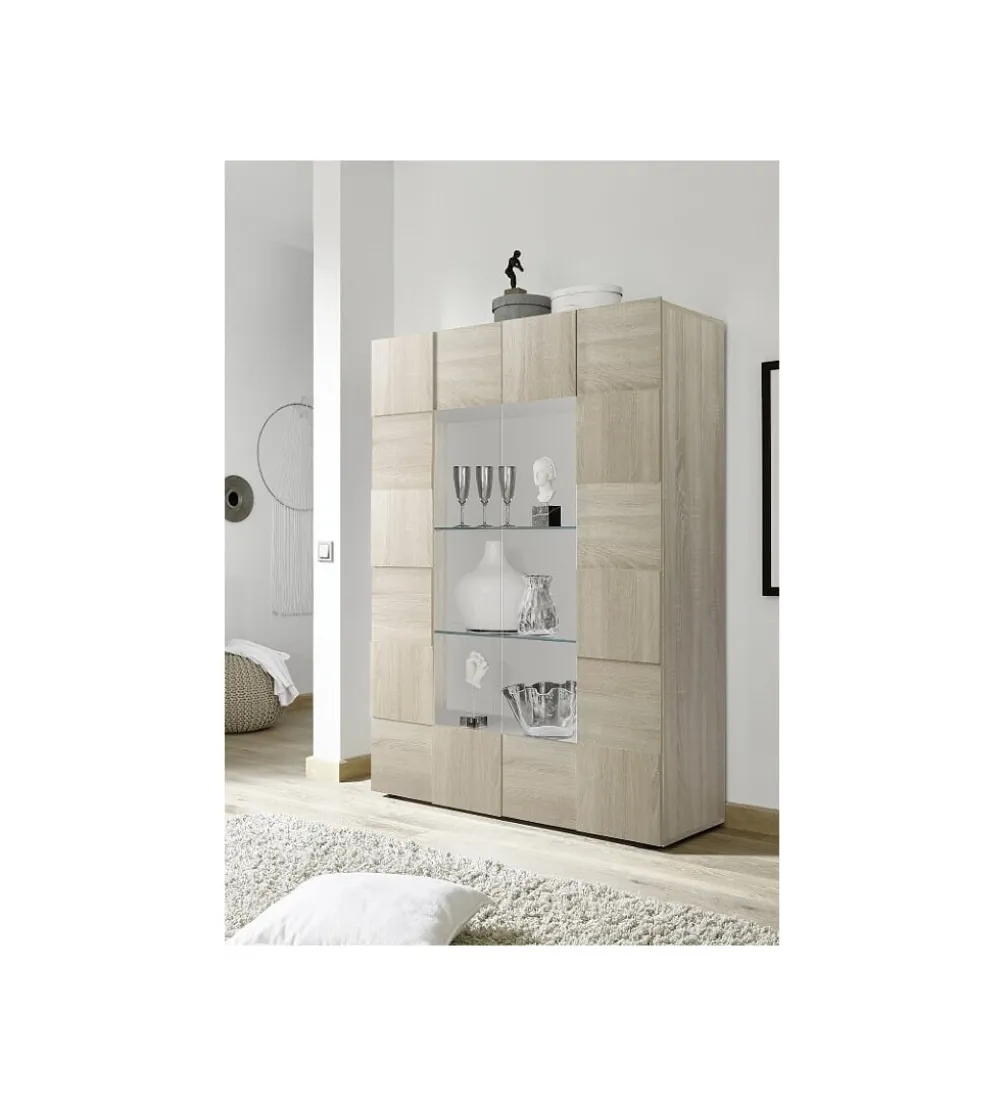 Witryna DAMA 121 cm w kolorze dąb sonoma