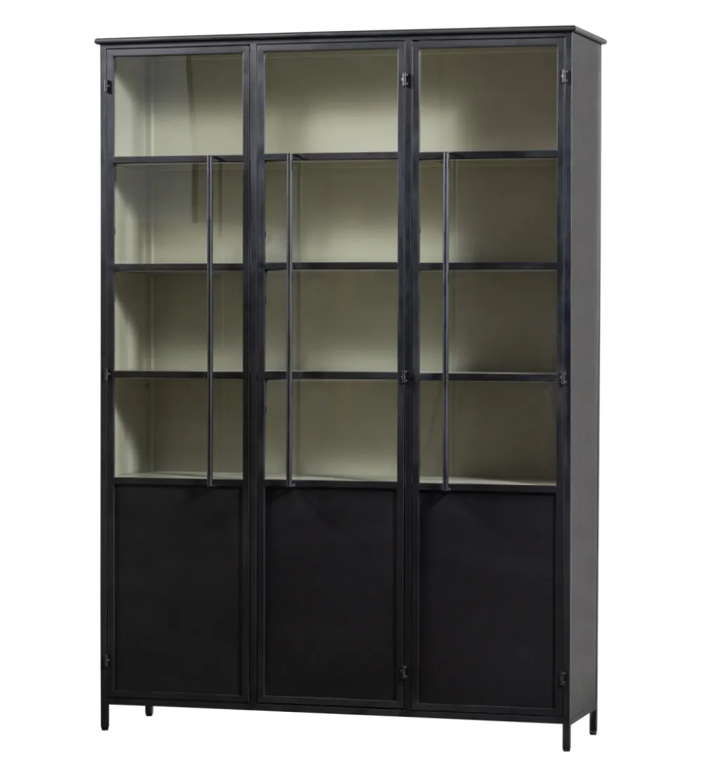 Witryna EXHIBIT 200 cm XL czarny