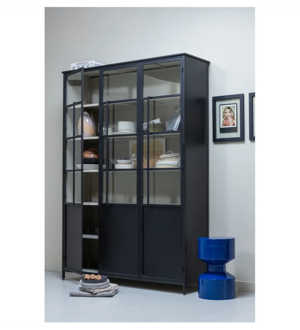 Witryna EXHIBIT 200 cm XL czarny