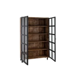 Witryna Iron Craft 115 cm drewno mango czarna