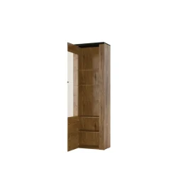 Witryna LARONA 65 Cm O Wybarwieniu Satin Nussbaum z kolorem Touchwood