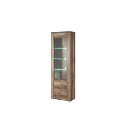 Witryna LARONA 65 Cm O Wybarwieniu Satin Nussbaum z kolorem Touchwood