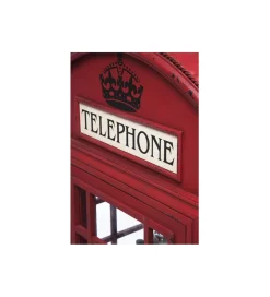 Witryna LONDON TELEPHONE 140 cm czerwona