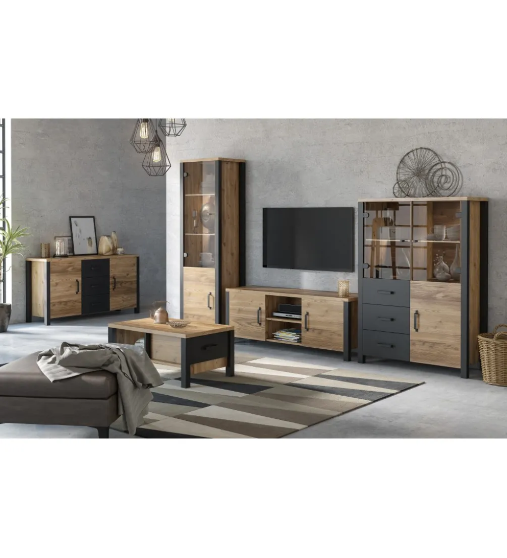 Witryna OLIN WM 101 cm w optyce świerku Appenzeller