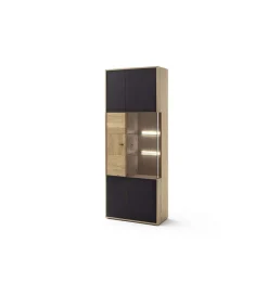 Witryna VALENCIA 79 cm antracytowo naturalna