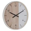 Zegar KUMINA 60 cm naturalny biały