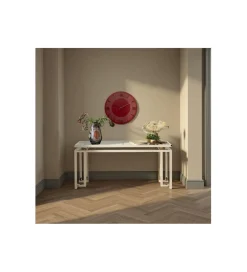 Zegar LEONARDO 49 cm czerwony złoty