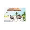 Zestaw 2 foteli ACAPULCO mono czarne